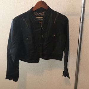 Cropped Moto Jacket